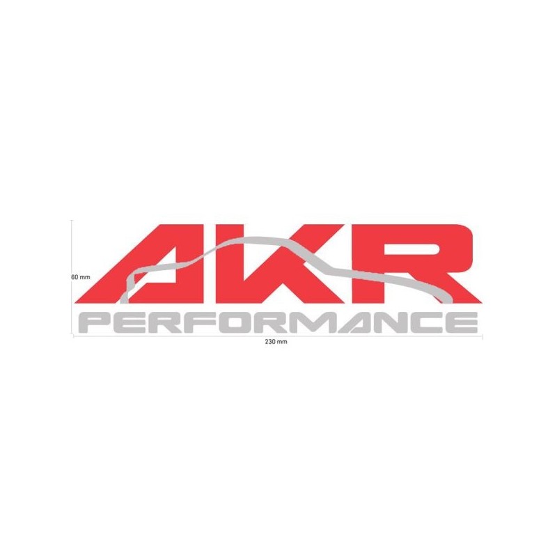 AKR Adhesivo - 230x60mm - Rojo/Plata - ST