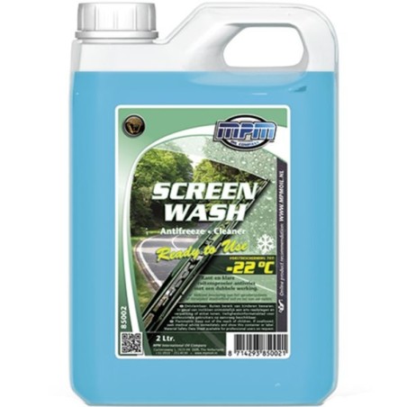 MPM Oil Líquido limpiaparabrisas anticongelante listo para su uso -22°C - 2 Litros - MPM