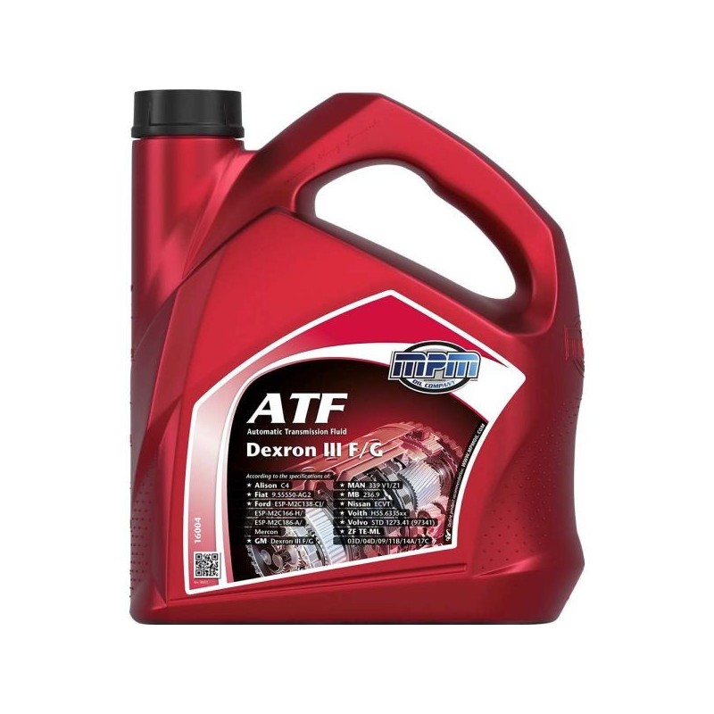 MPM Oil Aceite para caja de cambios automática premium synthetic ATF-DIII F/G - 4 Litros - MPM