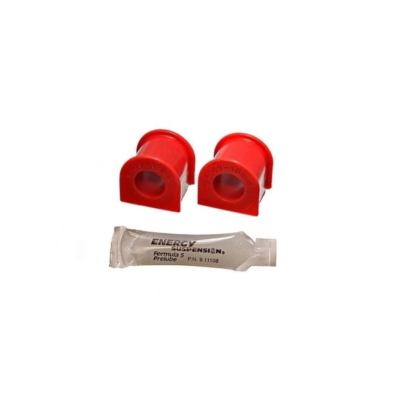 Energy Suspension Gomas barra estabilizadora delantera (18mm) - Rojo - EN