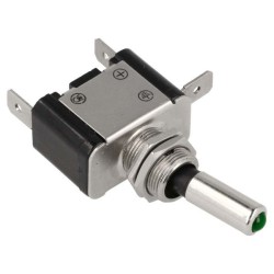 QSP Interruptor basculante - ON/OFF - LED Verde - 12V 20A
