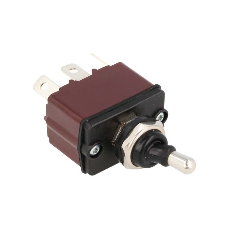 QSP Interruptor de palanca resistente al agua encendido - apagado - encendido - Negro