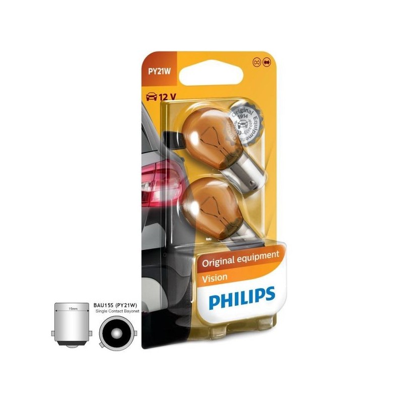 Philips Bombilla PY21W (BAU15S) - Ámbar