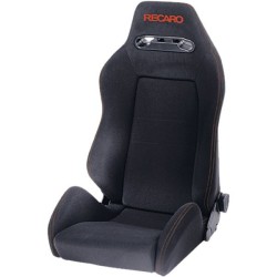 RECARO SR5 Speed asiento deportivo perlón velour negro con doble costura roja
