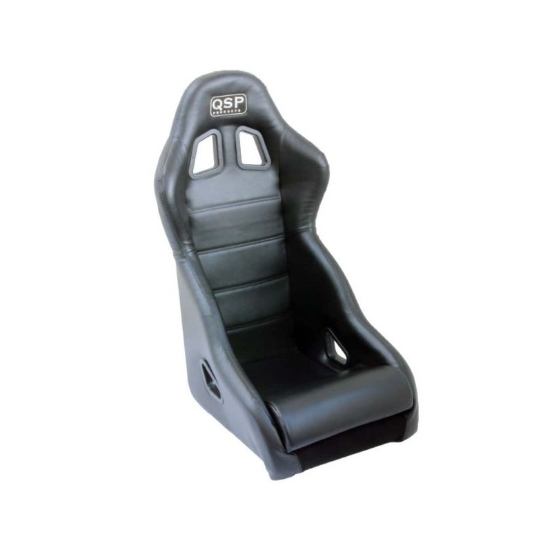 QSP Silla de carreras - Club vinilo - Negro - QST
