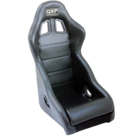 QSP Silla de carreras - Club vinilo - Negro - QST