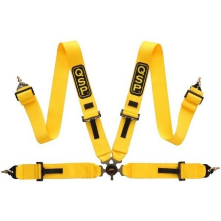 QSP Cinturón de 4 puntos 3'' sin FIA - Amarillo