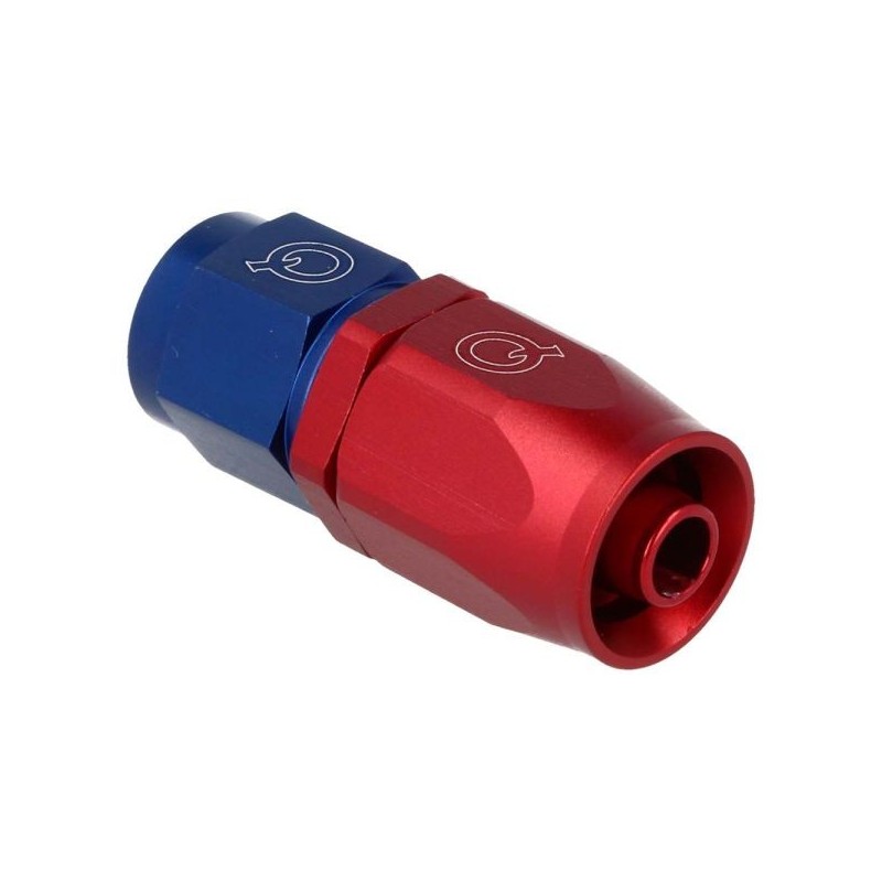 QSP Adaptador de manguera ligero recto AN12 - Azul, Rojo - QG136