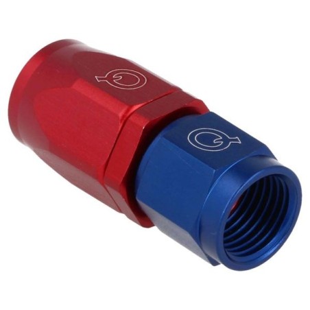 QSP Adaptador de manguera ligero recto AN12 - Azul, Rojo - QG136