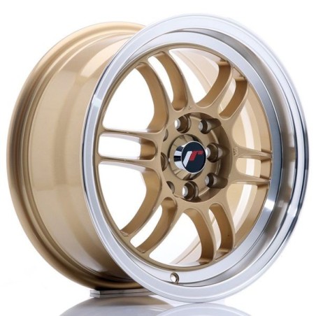 JR-Wheels Llanta JR7 15x7J ET38 4x100/114.3 - Dorada con labio pulido