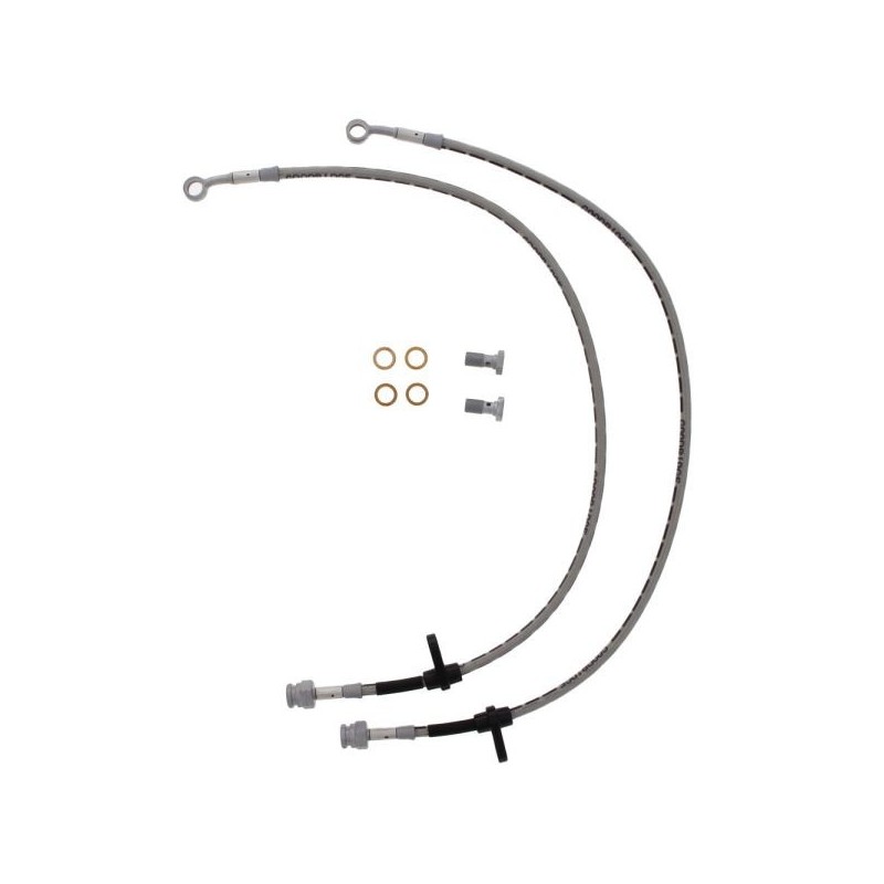 Goodridge Latiguillos de freno delanteros de acero inoxidable trenzado (TÜV) - Plata - GO-16904-B-F-C