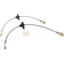 Goodridge Latiguillos de freno traseros de acero inoxidable trenzado (TÜV) - Plata - GO-16904-B-R-C