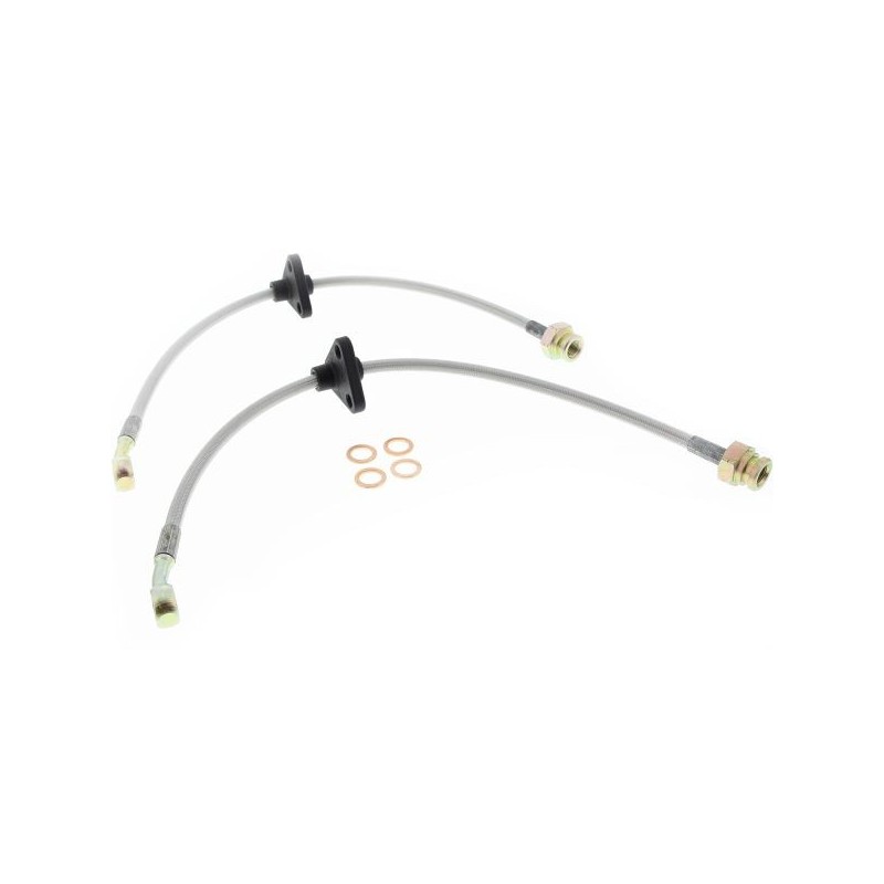 Goodridge Latiguillos de freno traseros de acero inoxidable trenzado (TÜV) - Plata - GO-16904-B-R-C