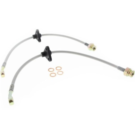 Goodridge Latiguillos de freno traseros de acero inoxidable trenzado (TÜV) - Plata - GO-16904-B-R-C