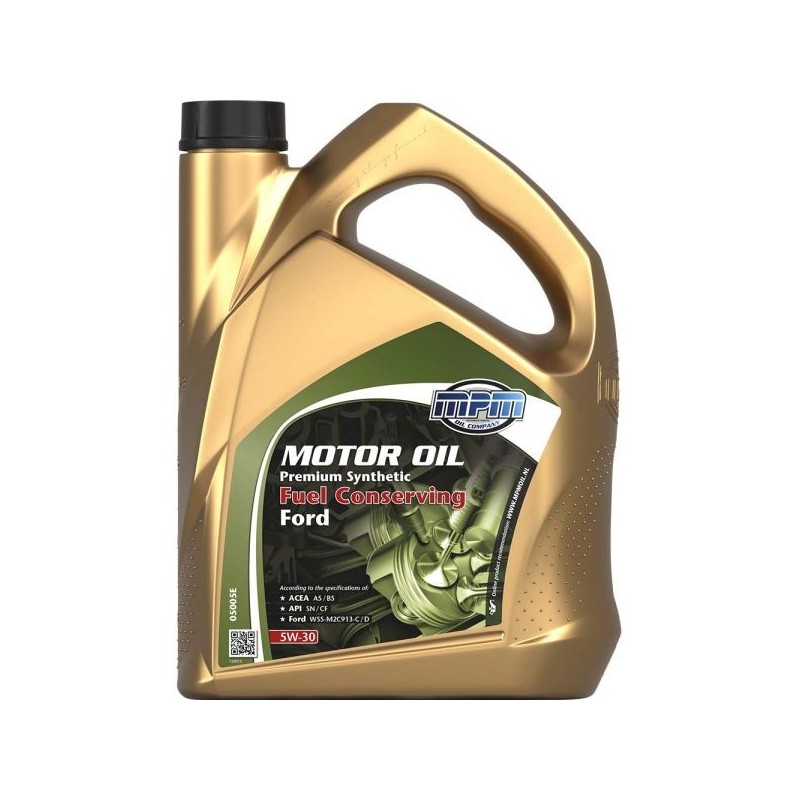 MPM Oil Aceite de motor 5W30 Premium Synthetic Fuel Conserving - 5 Litros - MPM