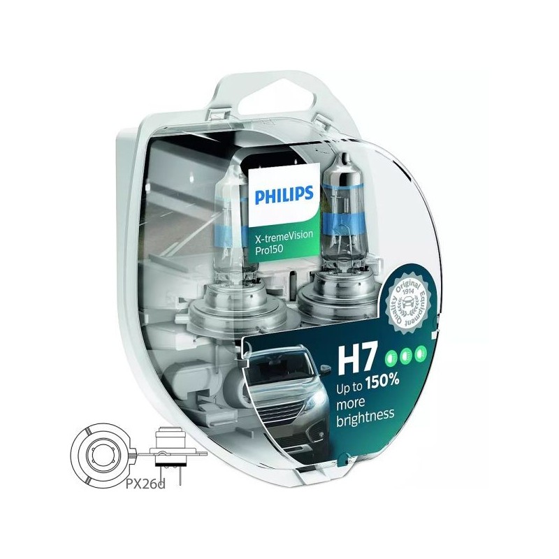 Philips Bombillas X-tremeVision Pro150 H7 12V/55W