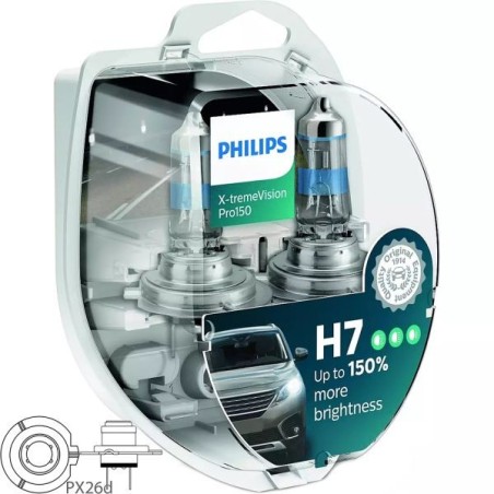 Philips Bombillas X-tremeVision Pro150 H7 12V/55W