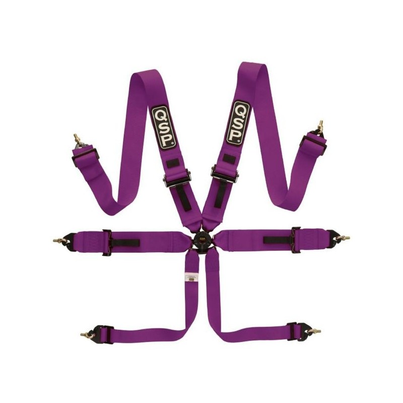 QSP Cinturón de 6 puntos Pro Plus FIA - Morado