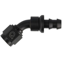QSP Adaptador de manguera 45° a presión 10HE-10AN(F) - Negro - QGZ536