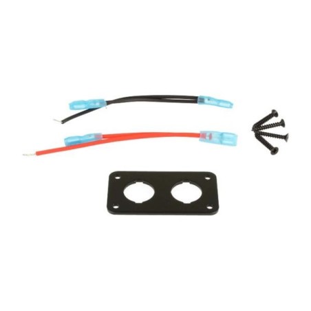 QSP Panel negro para 2 interruptores