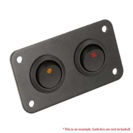 QSP Panel negro para 2 interruptores