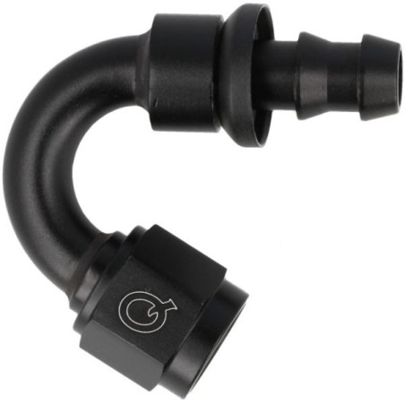 QSP Adaptador de manguera 150° a presión 10HE-10AN(F) - Negro - QGZ536