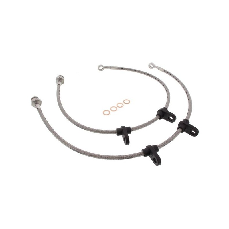 Goodridge Latiguillos de freno delanteros de acero inoxidable trenzado (TÜV) - Plata - GO-2956-B4-F-C