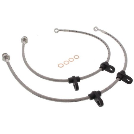 Goodridge Latiguillos de freno delanteros de acero inoxidable trenzado (TÜV) - Plata - GO-2956-B4-F-C
