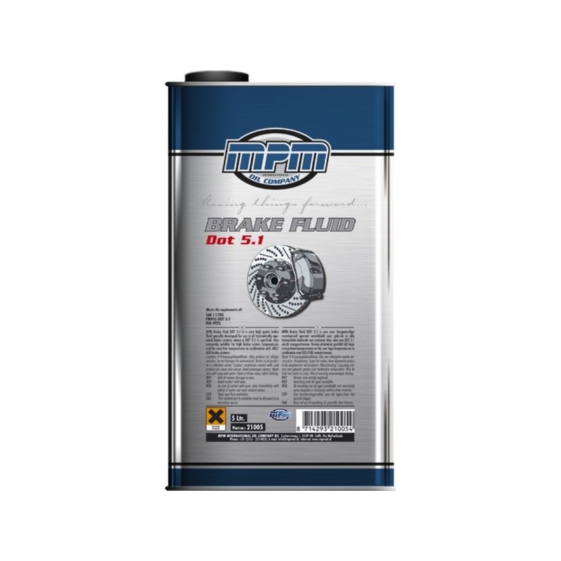 MPM Oil Líquido de frenos y embrague DOT 5.1 - 5 Litros - MPM