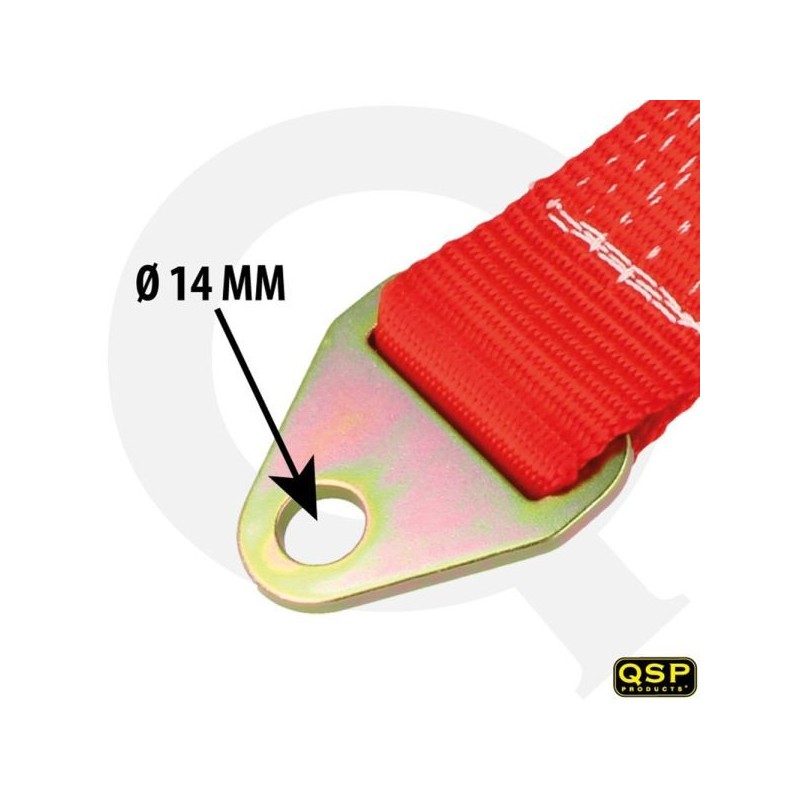 QSP Correa de remolque resistente - 20cm - Naranja