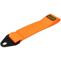 QSP Correa de remolque resistente - 20cm - Naranja fluorescente