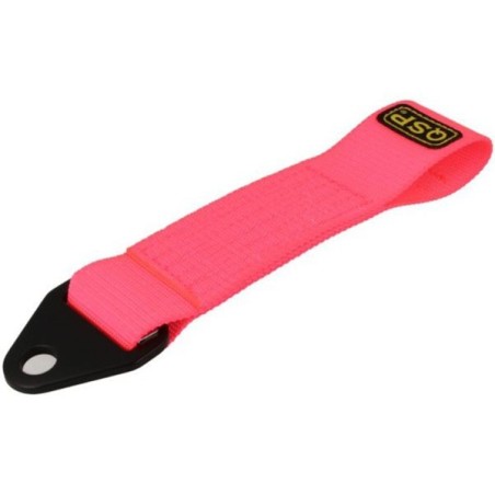 QSP Correa de remolque resistente - 20cm - Rosa fluorescente