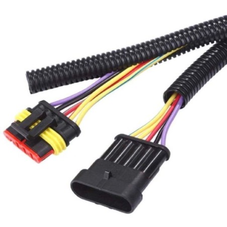 QSP Manguera corrugada para protección de cables - diámetro 12 mm - longitud 10 m - Negro - QC3610