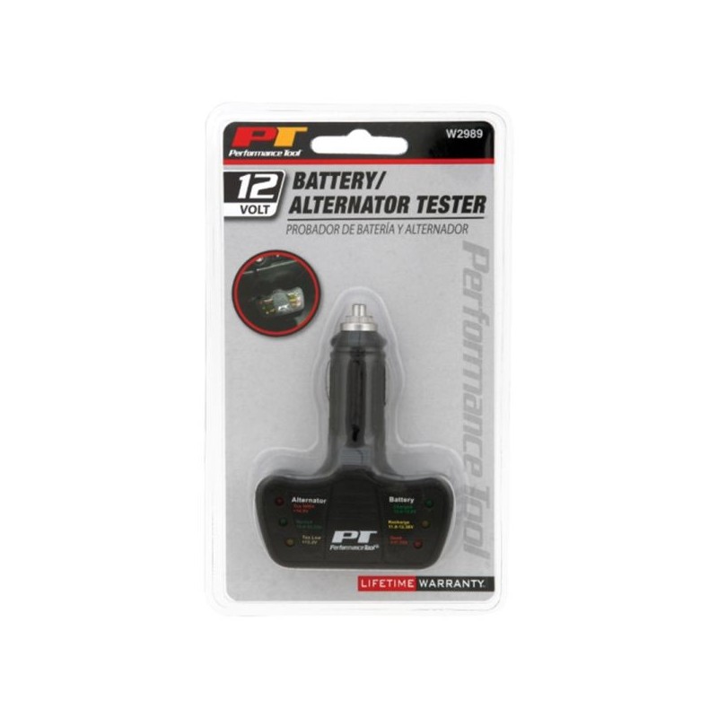 Performance Tool Comprobador de batería/alternador 12v