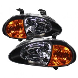 Spring Faros de una pieza negro "JDM" - HL-CRX92J-JM