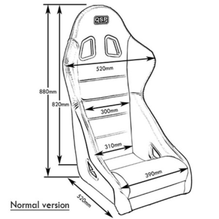 QSP Silla de carreras - Tela Club - Negro - QST