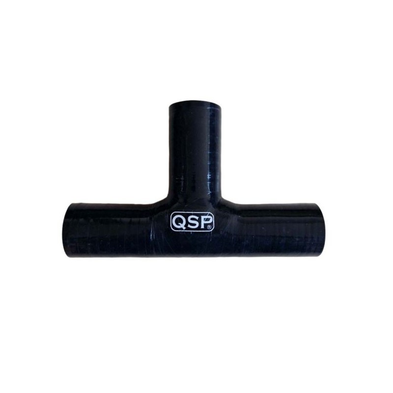 QSP Pieza en T de silicona 3x 30mm - Longitud 200 mm - Negro - QHTST
