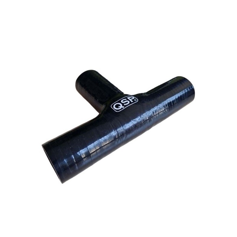 QSP Pieza en T de silicona 3x 22mm - Longitud 100mm - Negro - QHTST