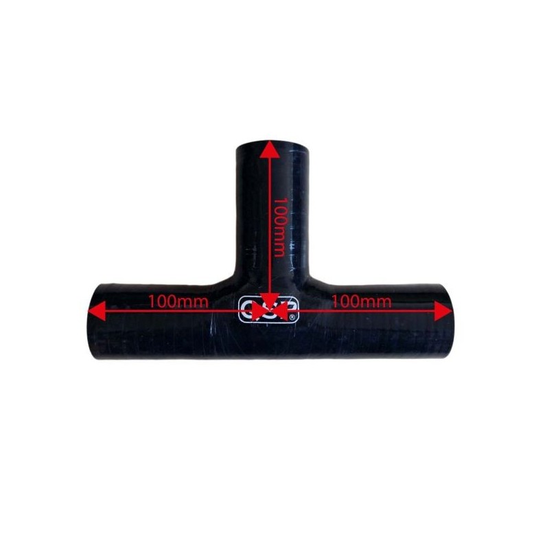 QSP Pieza en T de silicona 3x 35mm - Longitud 200 mm - Negro - QHTST