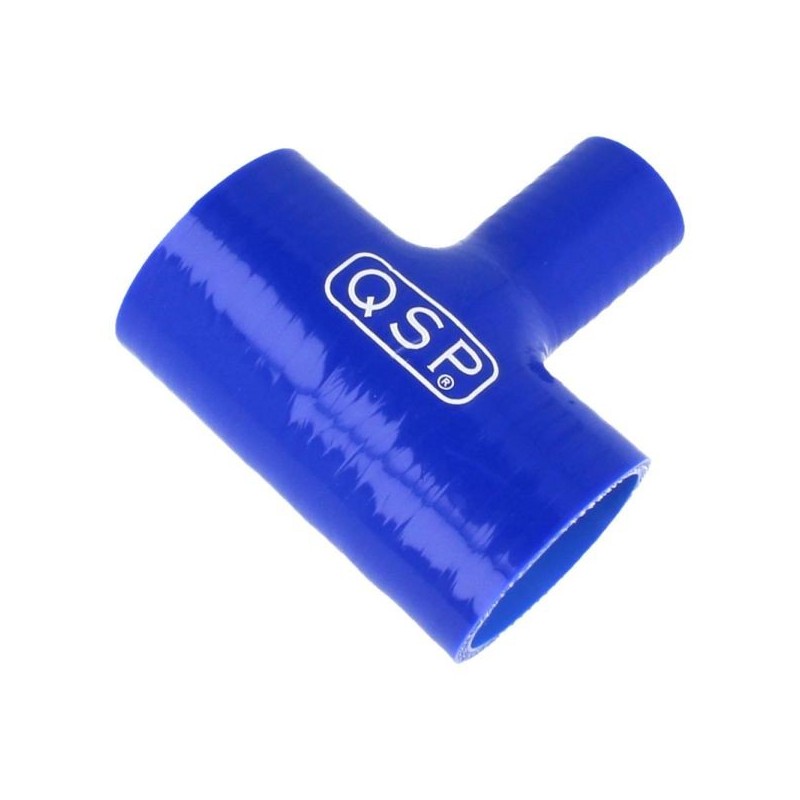 QSP Pieza en T de silicona - 38 mm (conexión de 25 mm) - Azul - QHTST