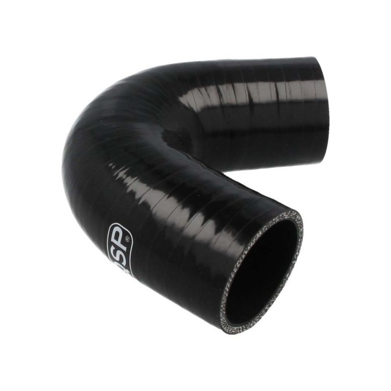 QSP Manguera de silicona - curva 135° - 22 mm - Negro - QHE135