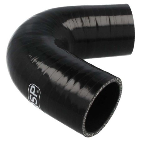 QSP Manguera de silicona - curva 135° - 25 mm - Negro - QHE135