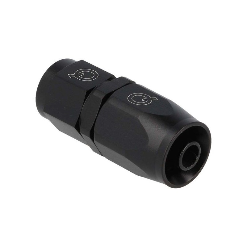 QSP Adaptador de manguera ligero recto AN10 - Negro - QGZ236