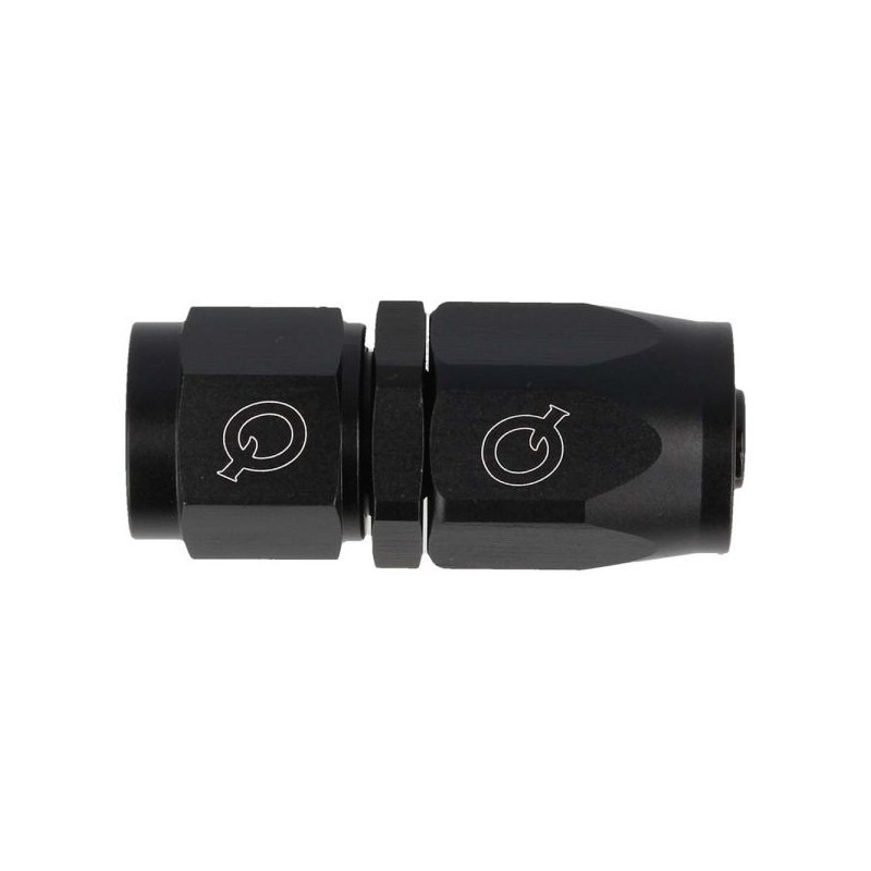 QSP Adaptador de manguera ligero recto AN10 - Negro - QGZ236