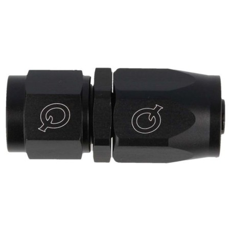 QSP Adaptador de manguera ligero recto AN10 - Negro - QGZ236