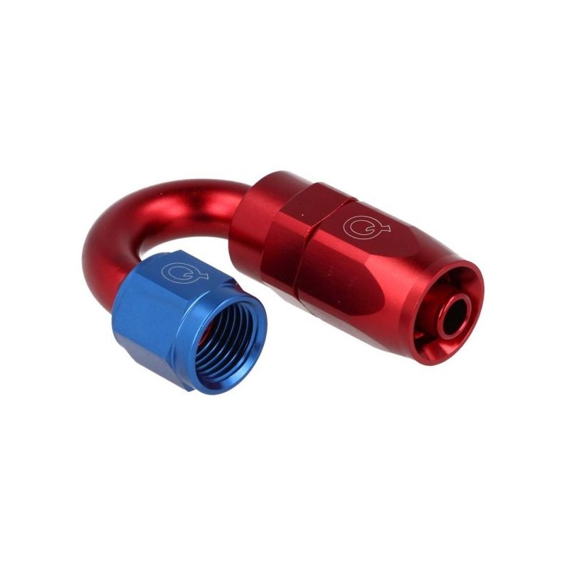QSP Adaptador de manguera ligero 180° AN8 - Azul, Rojo - QG136
