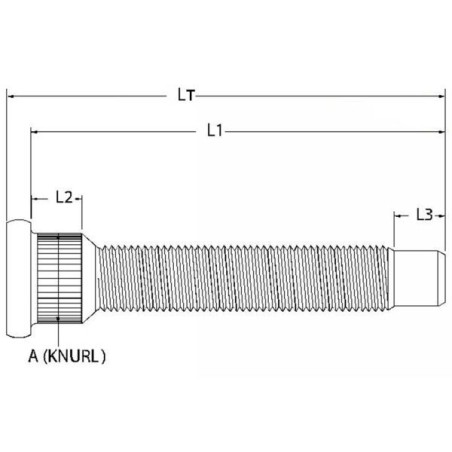 ARP Espárragos de rueda largos M12x1,5x72,5mm - 4x - ARP-100