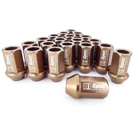 D1 Spec Tuercas de rueda hexagonales cónicas Tipo 1 40mm - Bronce - D1S-011
