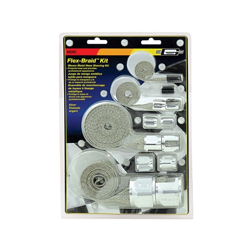 Mr. Gasket Kit de manguitos de acero inoxidable trenzado