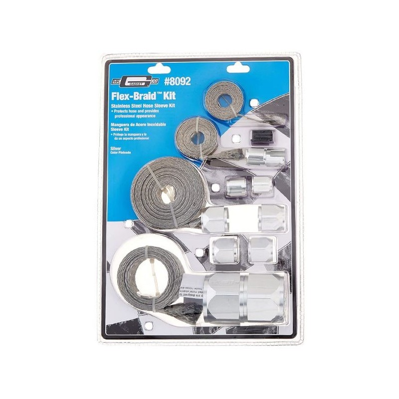 Mr. Gasket Kit de manguitos de acero inoxidable trenzado